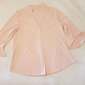Boutique Blush Pink V Neck Blouse M